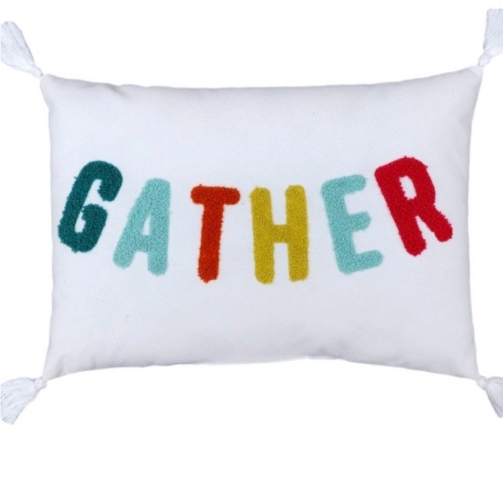 Colorful 'Gather' Decorative Pillow